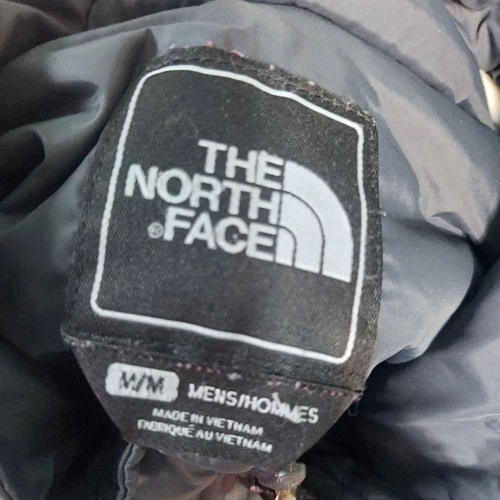 The North Face HyVent Men Jacket Gray Black Reflective Zip Hooded Outdoor M Read